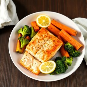 Salmon, greens & potatoes