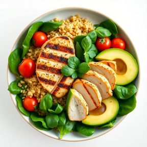 Chicken quinoa bowl